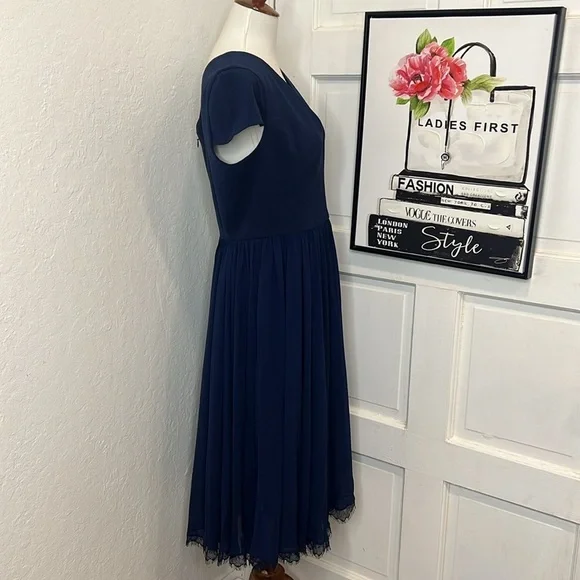 corey chiffon fit & flare cocktail dress dress the population Dress The Population Corey Dress - White